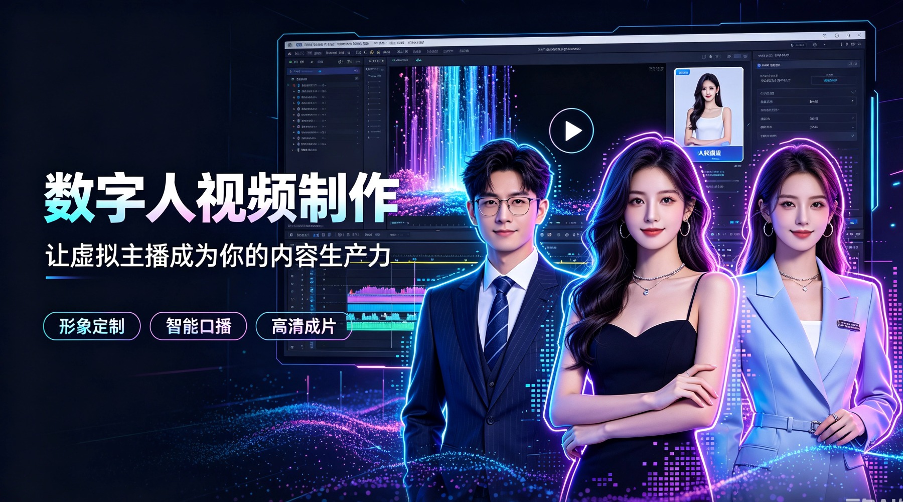 AI数字人视频制作平台与虚拟主播展示