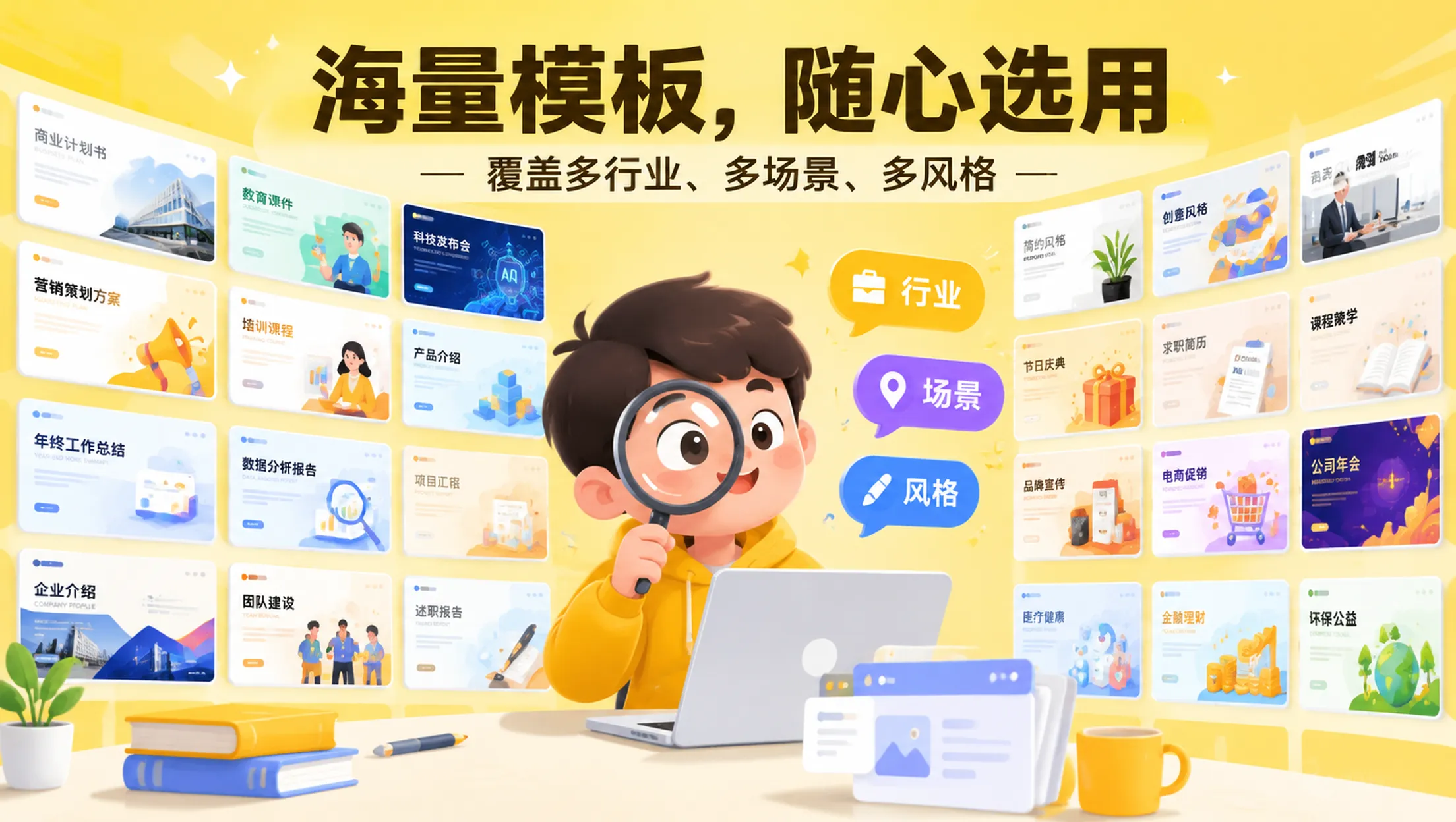 Gamma PPT 多行业多风格模板库