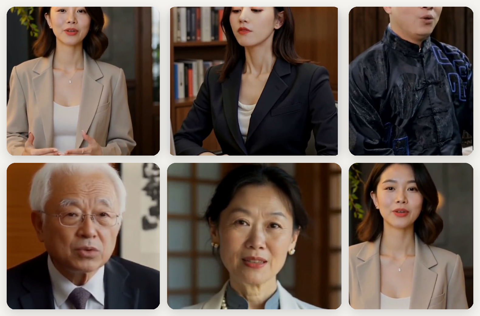 真人数字人拼图展示