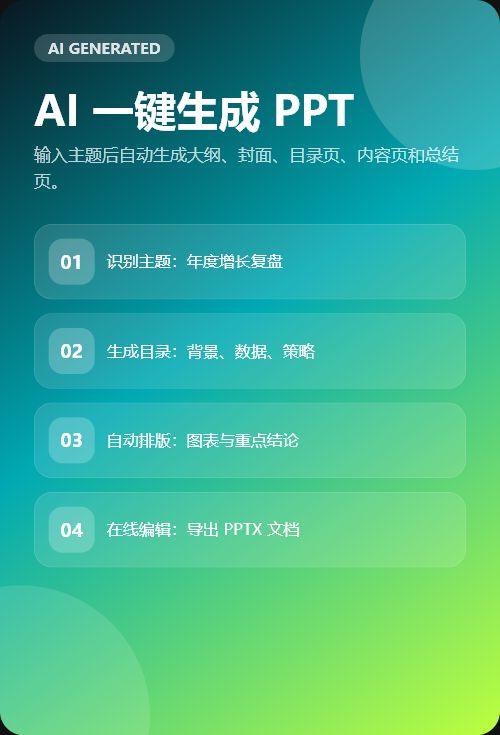 AI 一键生成 PPT 示例页