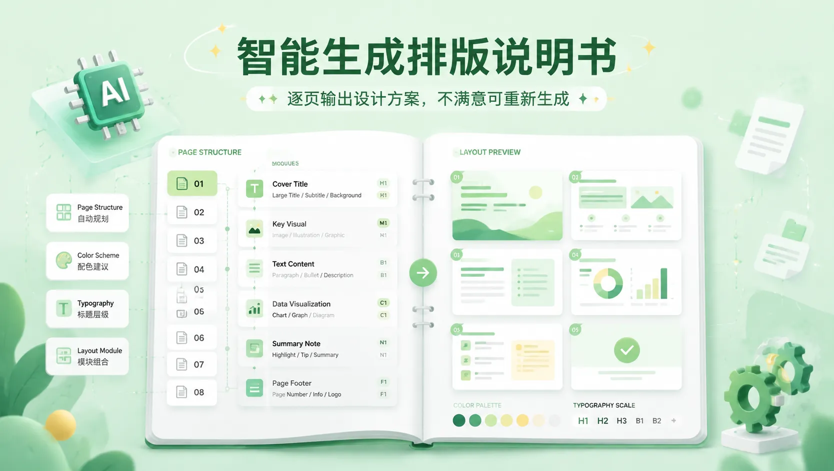 AI 智能生成 PPT 排版说明书