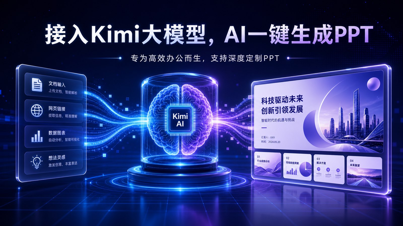 接入Kimi大模型，AI一键生成PPT