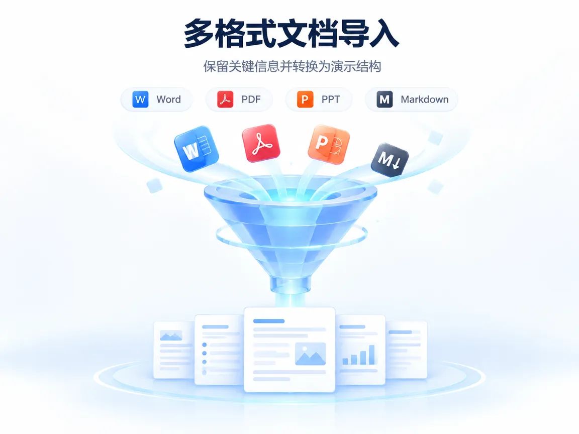 Word、PDF、PPT与Markdown多格式文档导入