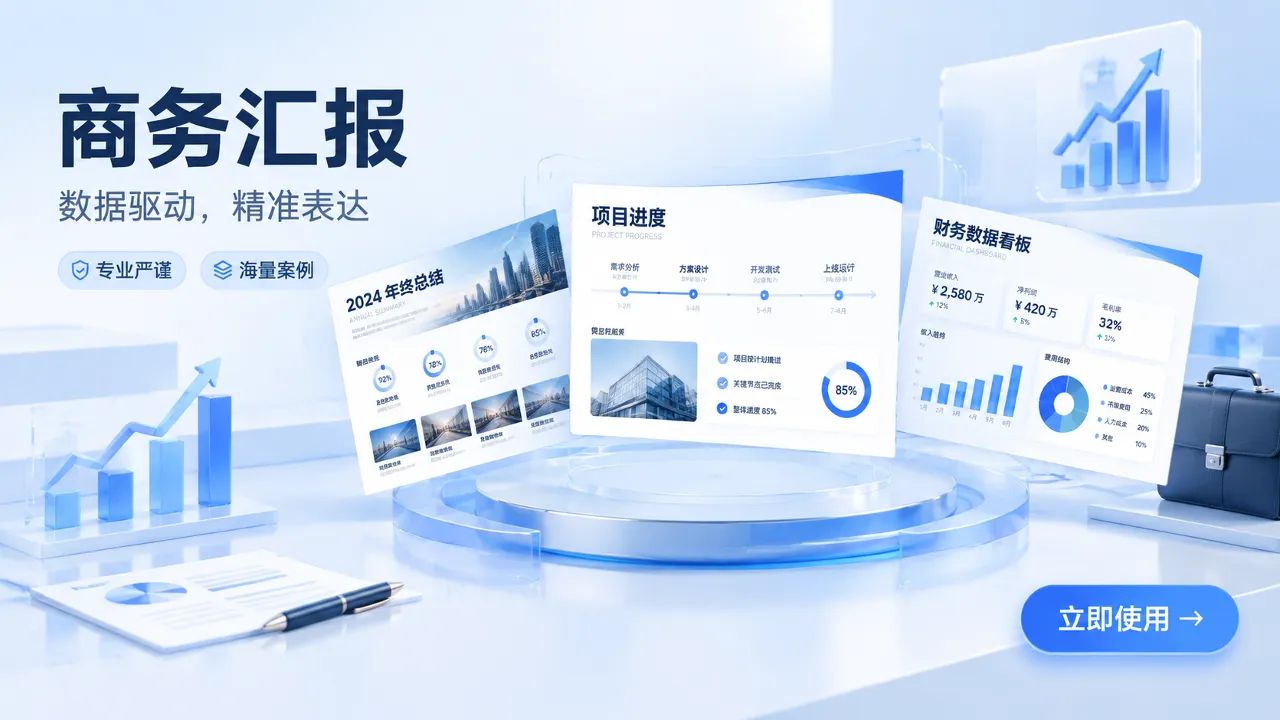 商务汇报PPT模板示例