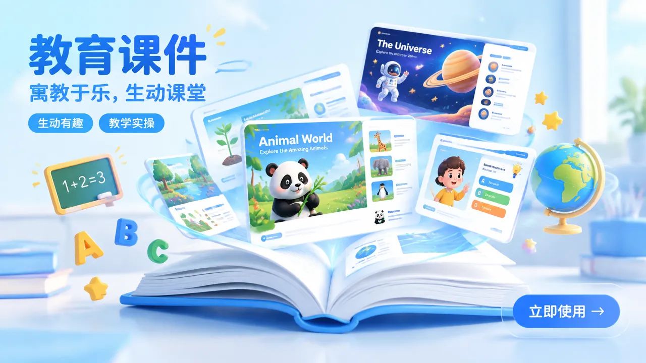 教育课件PPT模板示例