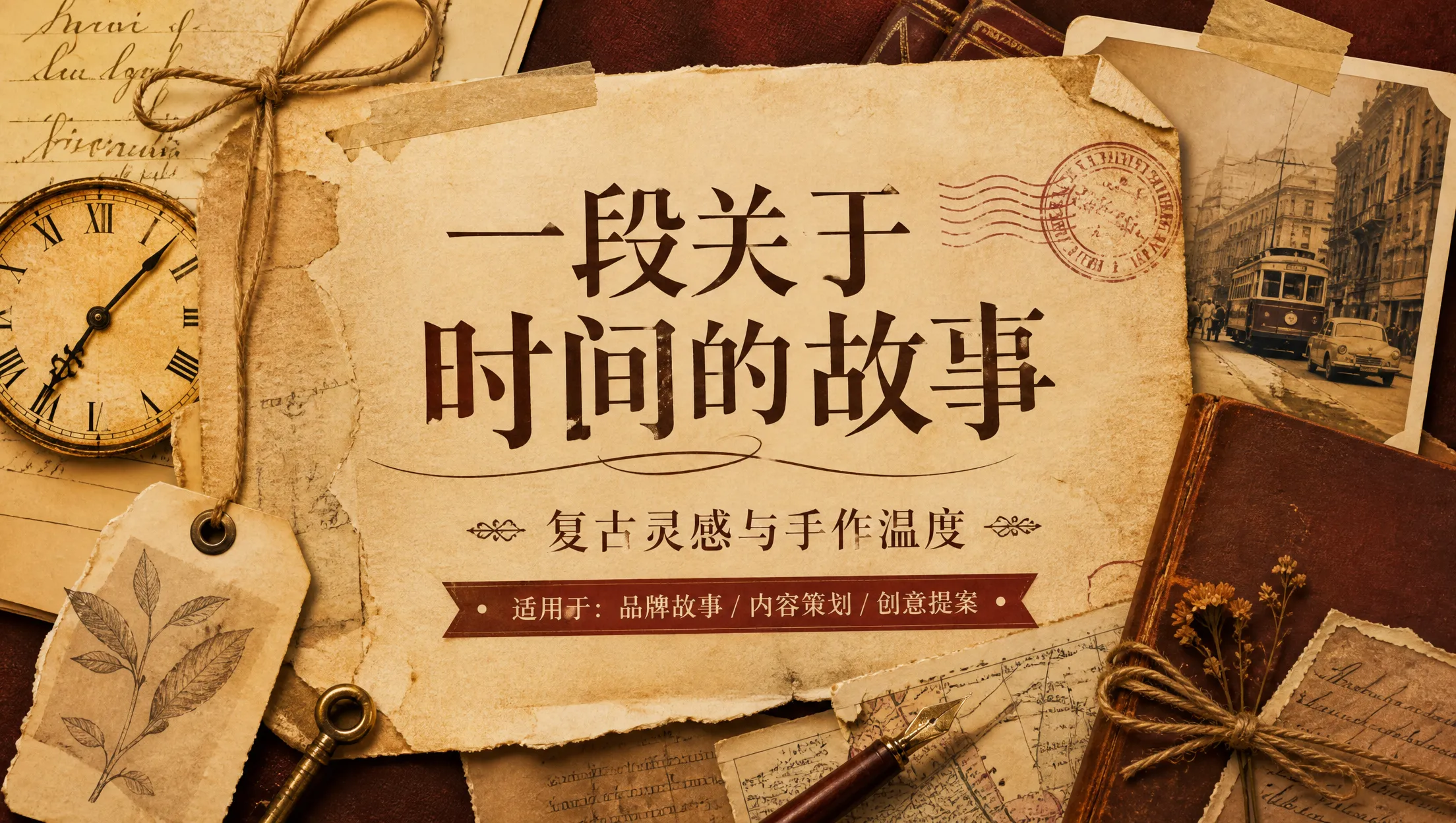 复古时间故事 PPT 案例