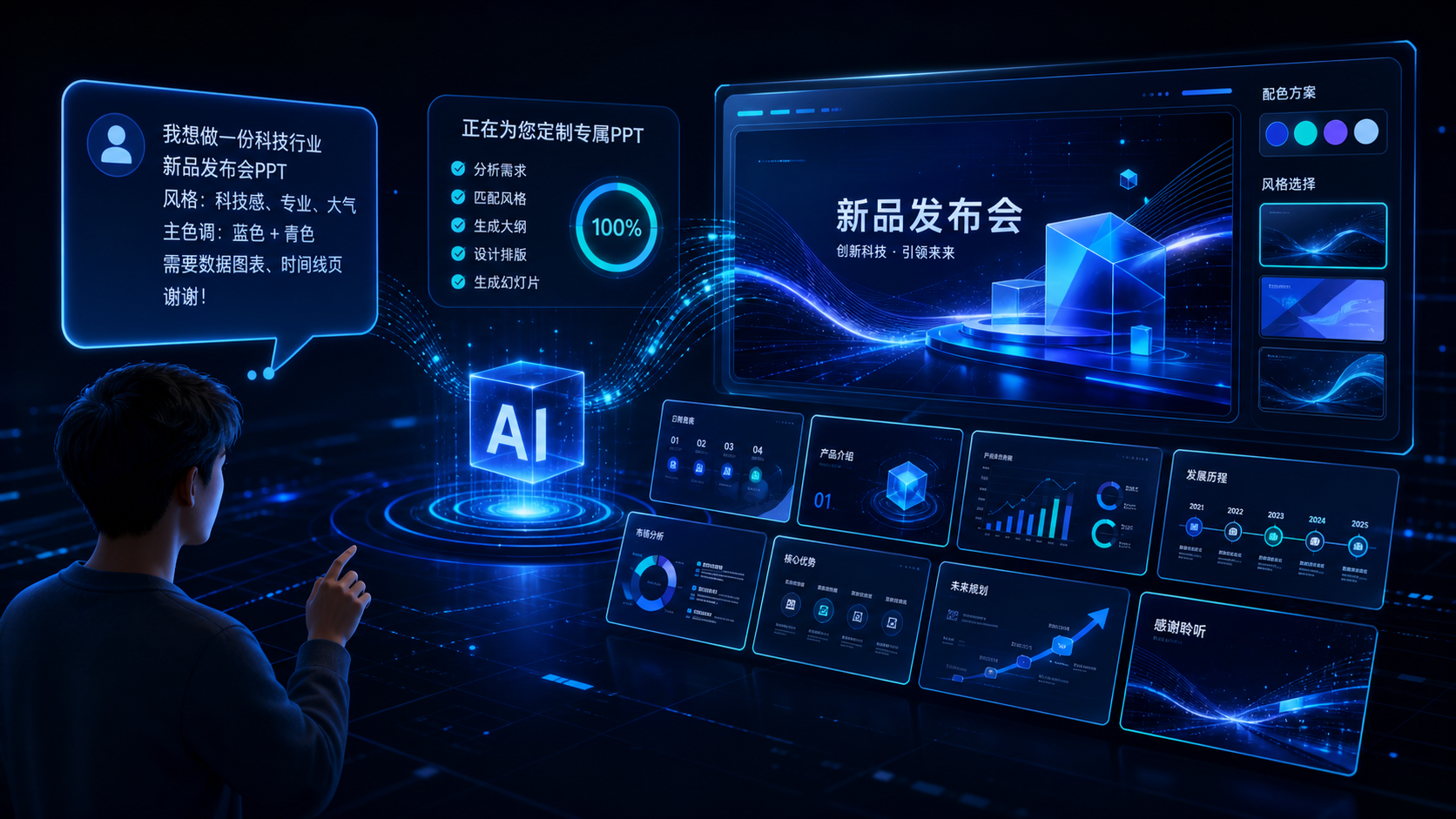 个性PPT定制功能图