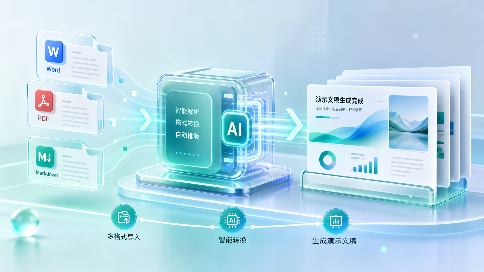 多格式兼容导入・文档一键转演示